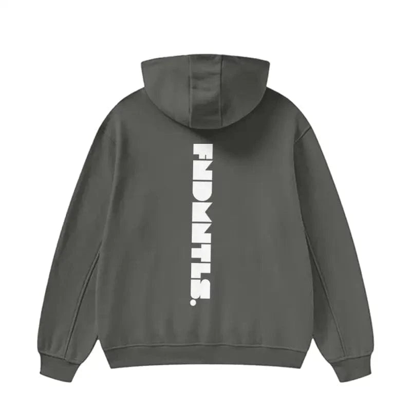 FNDMNTLS. High Neck Insulated Fleece Hoodie - Heretic-s Streetwear - Comfortable Fit - Daily Casual Wear