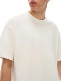 Unisex loose fit white cotton graphic t-shirt with Jurassic Park footprint print, breathable and casual streetwear style.