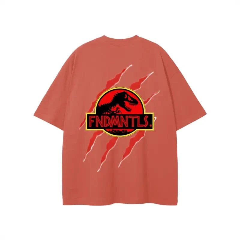 FNDMNTLS. Jurassic Park Footprint Graphic Tshirt - Heretic - s Streetwear - cotton t shirt - FNDMNTLS -  product_type