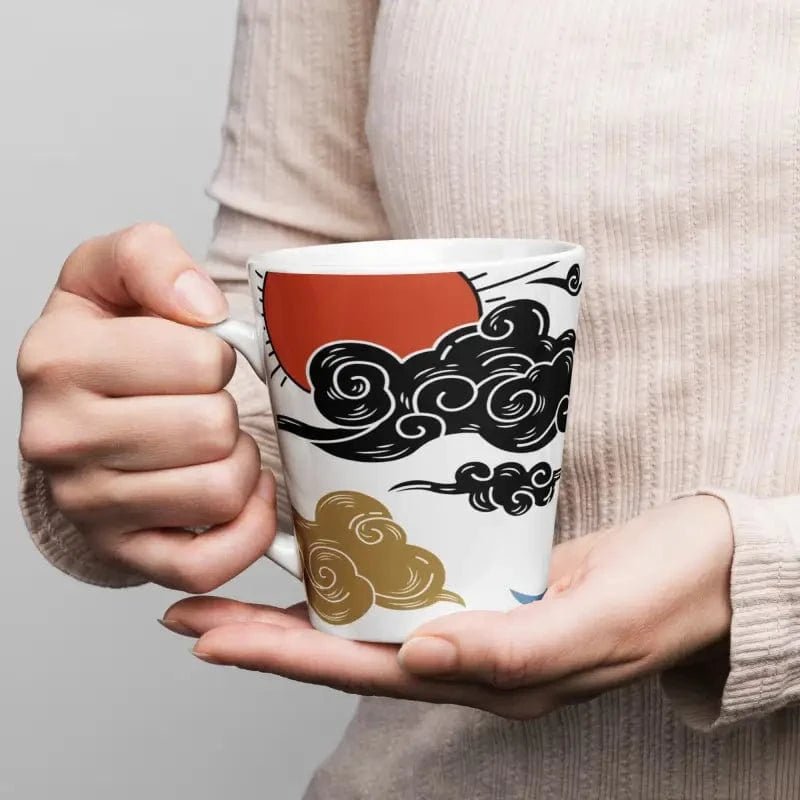 FNDMNTLS Latte Mug: Artistic Ceramic - Heretic - s Streetwear - coffee ritual - dishwasher safe mug -  product_type