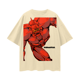Oversize Deep Drop Shoulder Tee - 190 GSM - Light Apricot / S
