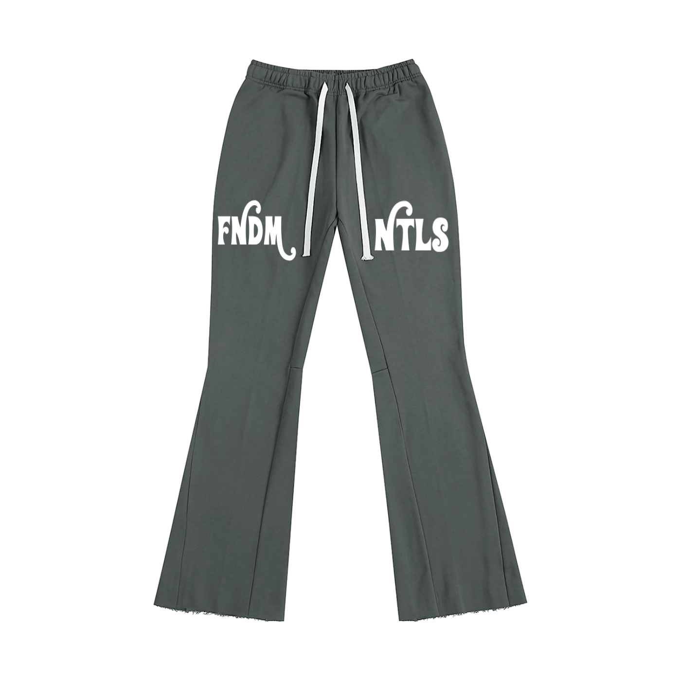 FNDMNTLS. Mr. Rodgers Flared Black Drawstring Pants - Heretic - s Streetwear - Comfortable Fit - Flared Sweatpants -  product_type