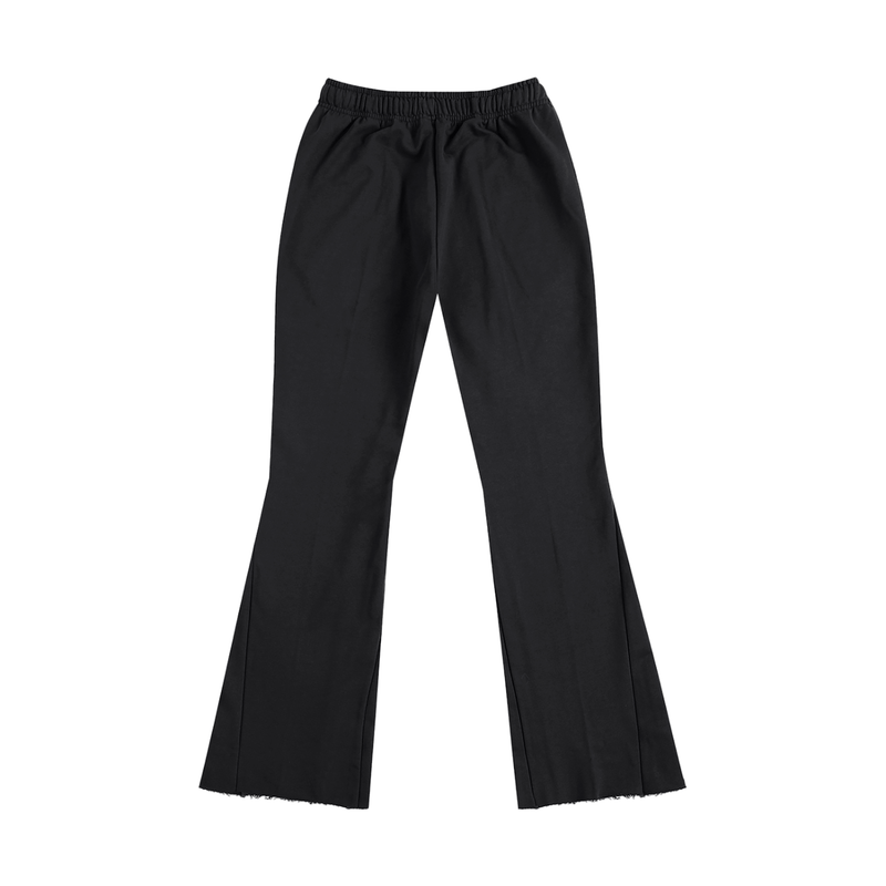 FNDMNTLS. Mr. Rodgers Flared Black Drawstring Pants - Heretic - s Streetwear - Comfortable Fit - Flared Sweatpants -  product_type