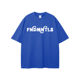 Blue T-shirt with white lettering from Rodgers Fndmntls Graphic Tee collection