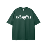 Green T-shirt with white text from Rodgers Fndmntls Graphic Tee collection, perfect size inch cm