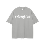 Gray t-shirt with white text from Rodgers Fndmntls Graphic Tee collection, available in various inch and cm sizes