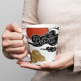 FNDMNTLS Latte Mug: Artistic Ceramic