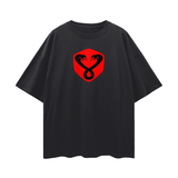Oversize Deep Drop Shoulder Tee - 190 GSM - Black Beauty / S