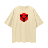 Oversize Deep Drop Shoulder Tee - 190 GSM - Light Apricot / S