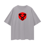 Oversize Deep Drop Shoulder Tee - 190 GSM - Light Gray / S