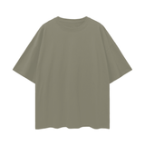 Olive green oversize deep drop shoulder T-shirt from Oversize Deep Drop Black Tee collection