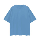 Blue oversized T-shirt with deep drop shoulder design from Oversize Deep Drop Black Tee collection