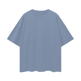 Blue short-sleeved T-shirt with drop shoulder design from Oversize Deep Drop Black Tee collection