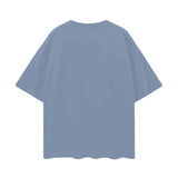 Blue short-sleeved oversize deep drop shoulder T-shirt from Oversize Deep Drop Black Tee collection