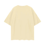 Plain light yellow oversize deep drop shoulder T-shirt from Oversize Deep Drop Black Tee