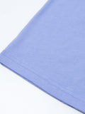 Periwinkle cotton fabric with deep drop shoulder design for Oversize Deep Drop Black Tee