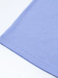Periwinkle cotton fabric with deep drop shoulder design for Oversize Deep Drop Black Tee