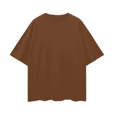 FNDMNTLS. Oversize Deep Drop Blank Tee - Heretic - s Streetwear - Cotton T-shirt - Deep Drop Shoulder -  product_type