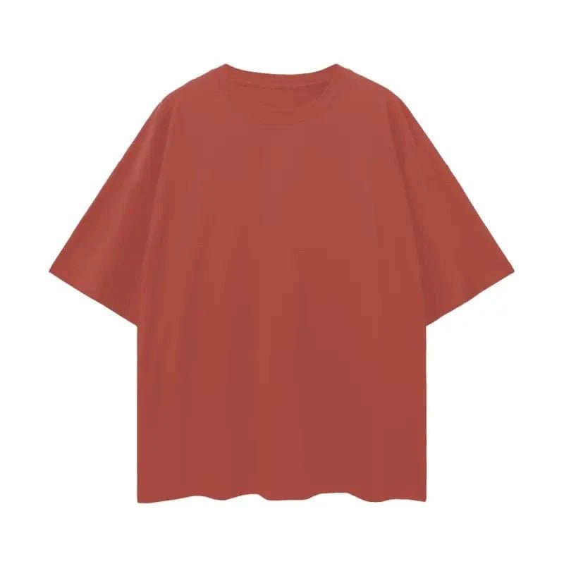 FNDMNTLS. Oversize Deep Drop Blank Tee - Heretic - s Streetwear - Cotton T-shirt - Deep Drop Shoulder -  product_type