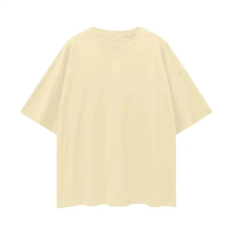 FNDMNTLS. Oversize Deep Drop Blank Tee - Heretic - s Streetwear - Cotton T-shirt - Deep Drop Shoulder -  product_type