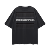 Black T-shirt with vent design featuring Palestinian Keffiyeh graphic for stylish wear