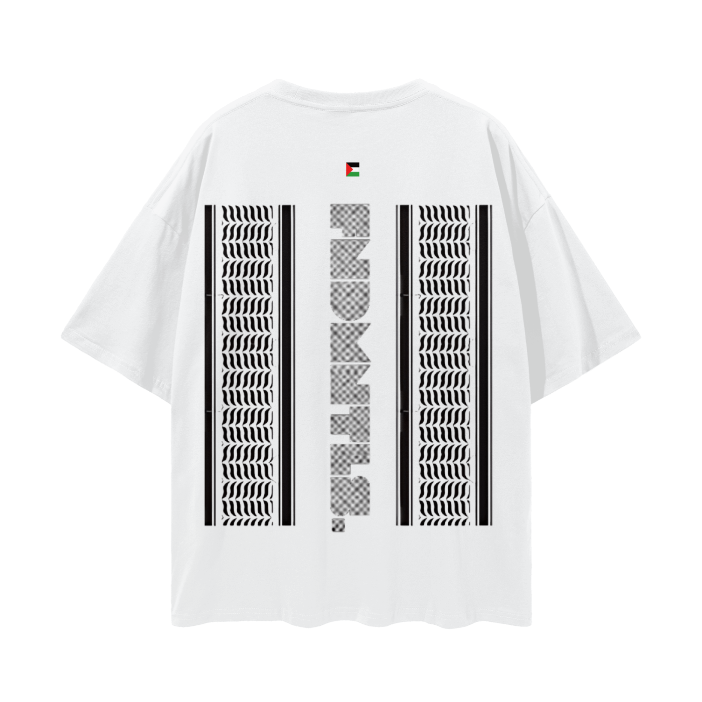 FNDMNTLS. Palestinian Keffiyeh Graphic Tshirt - Heretic - s Streetwear - Cotton T-shirt - Graphic T-shirt -  product_type
