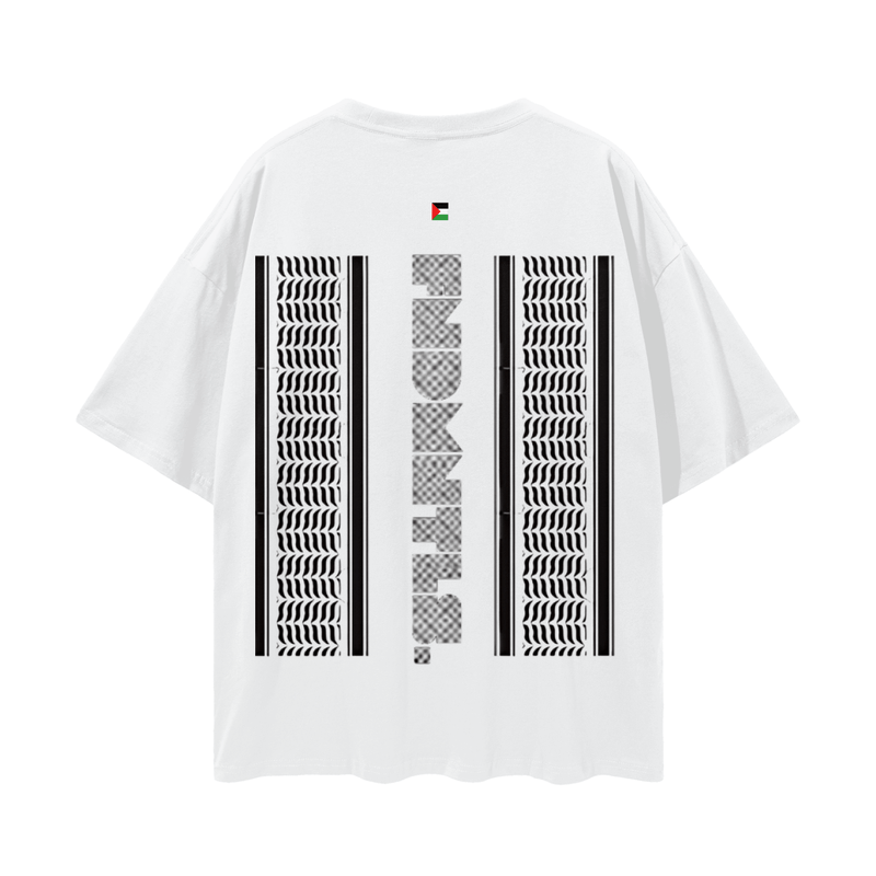 FNDMNTLS. Palestinian Keffiyeh Graphic Tshirt - Heretic - s Streetwear - Cotton T-shirt - Graphic T-shirt -  product_type