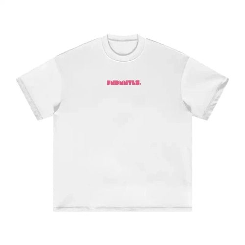 FNDMNTLS. Pink Logo Heavyweight Earth Tone Graphic T-Shirt - Heretic - s Streetwear -  product_type