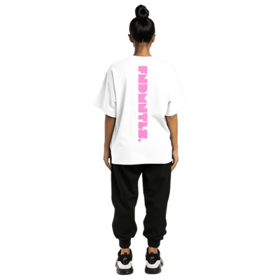 FNDMNTLS. Pink Logo Heavyweight Earth Tone Graphic T-Shirt - Heretic - s Streetwear -  product_type