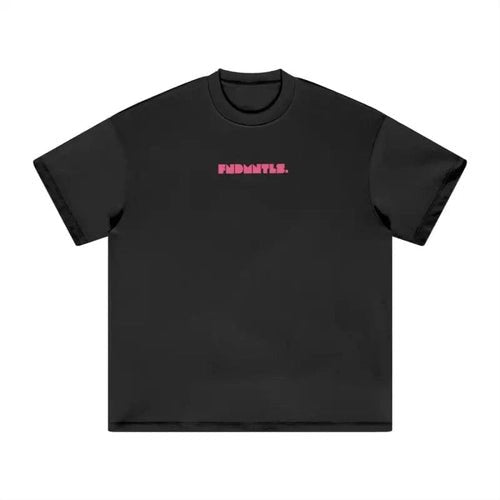 FNDMNTLS. Pink Logo Heavyweight Earth Tone Graphic T-Shirt - Heretic - s Streetwear -  product_type