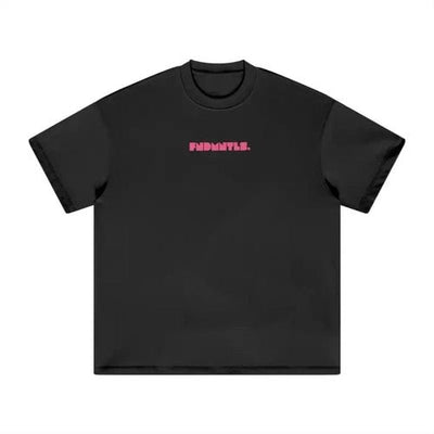 FNDMNTLS. Pink Logo Heavyweight Earth Tone Graphic T-Shirt - Heretic - s Streetwear -  product_type