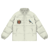 FNDMNTLS. Armor of God Crest Zipper Puffer Jacket Olive Green / M