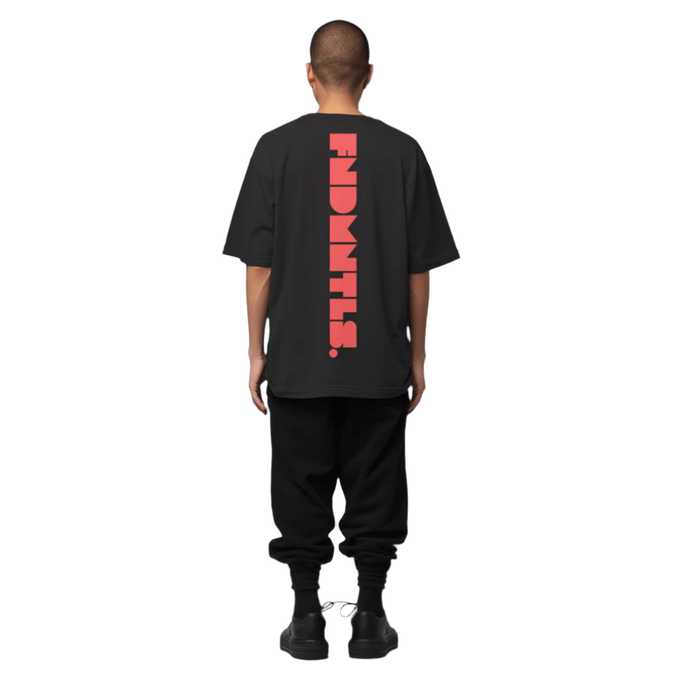 FNDMNTLS. Red Logo Heavyweight Earth Tone Graphic T-Shirt - Heretic - s Streetwear - 100% Cotton Shirt - 305GSM T-Shirt -  product_type