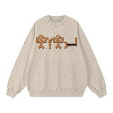 FNDMNTLS.x Yahuah Acid Wash Oversize Sweatshirt - 360 GSM Light Apricot / S