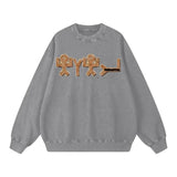 FNDMNTLS.x Yahuah Acid Wash Oversize Sweatshirt - 360 GSM Light Gray / S
