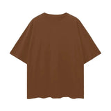 FNDMNTLS. Oversize Deep Drop Blank Tee Brown / S
