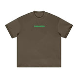 FNDMNTLS. Green Logo Heavyweight Earth Tone Graphic T-Shirt Brown / XS