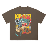 FNDMNTLS. Your a Killer Drop Shoulder Graphic T-Shirt Coffee / S