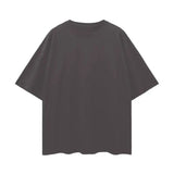 FNDMNTLS. Oversize Deep Drop Blank Tee Dark Gray / S