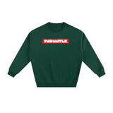FNDMNTLS. Fleeced Cotton Blend Graphic Sweatshirt Eden Green / S