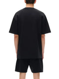 FNDMNTLS. Black Logo Heavyweight Graphic T-Shirt