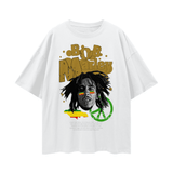 FNDMNTLS. Bob Marley Oversize Deep Drop Shoulder Graphic Tshirt