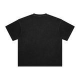 FNDMNTLS. Cyborg Enzyme Washed Black Graphic Tshirt