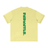FNDMNTLS. Green Logo Heavyweight Earth Tone Graphic T-Shirt