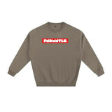 FNDMNTLS. Fleeced Cotton Blend Graphic Sweatshirt Gray Coffee / S