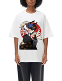 I Love FNDMNTLS. Oversize Deep Drop Shoulder Graphic Tshirt