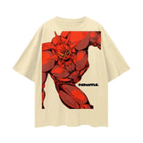 FNDMNTLS. Monstarr Oversize Deep Drop Shoulder Tee - 190 GSM Light Apricot / S