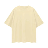 FNDMNTLS. Oversize Deep Drop Blank Tee Light Apricot / S