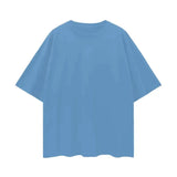 FNDMNTLS. Oversize Deep Drop Blank Tee Medium Blue / S