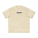 FNDMNTLS. Black Logo Heavyweight Graphic T-Shirt Milk Tea / XS